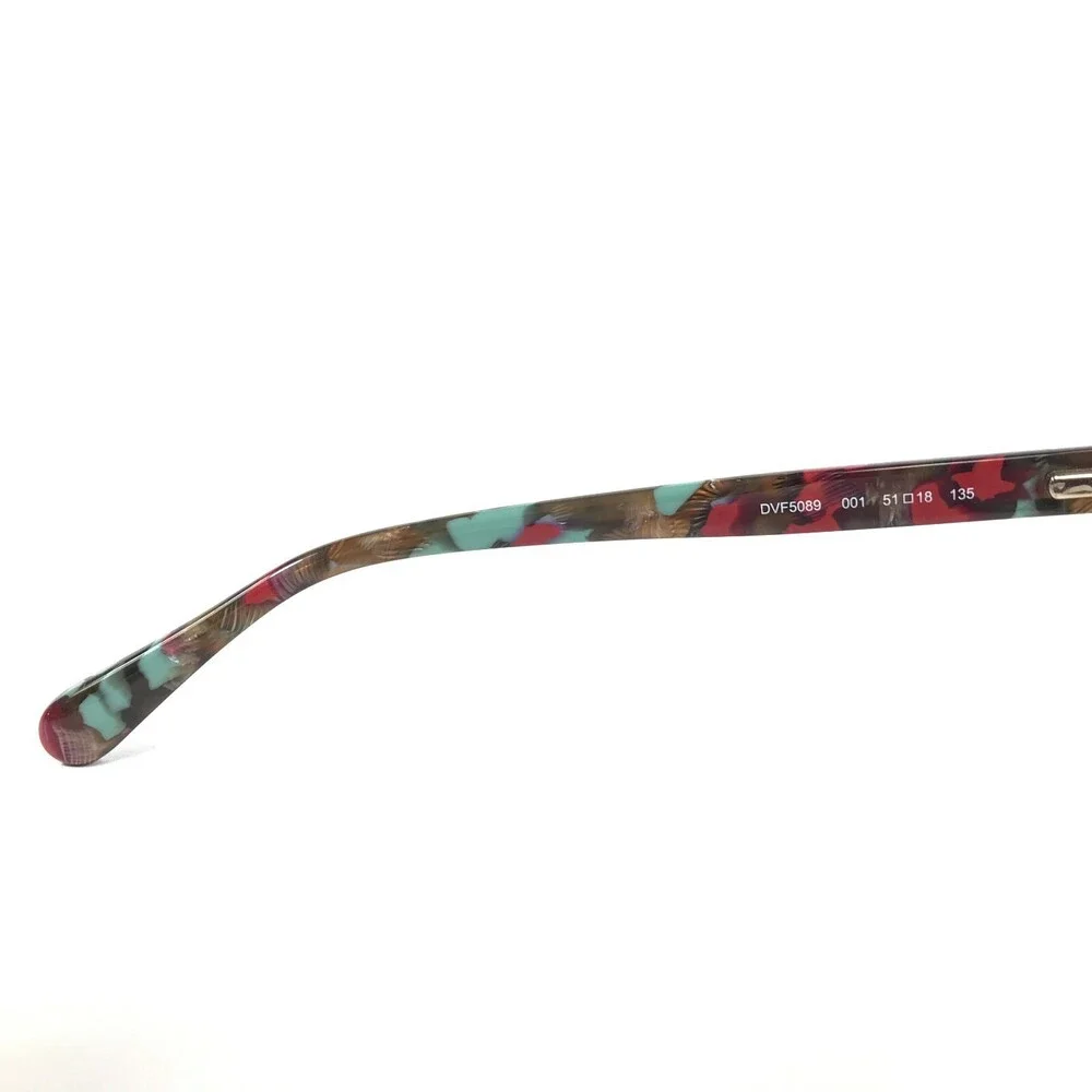 Diane von Furstenberg Eyeglasses Frames DVF5089 001 Black Red Green 51-18-135